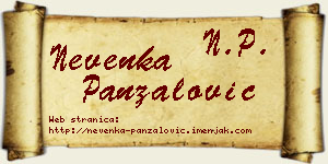 Nevenka Panzalović vizit kartica